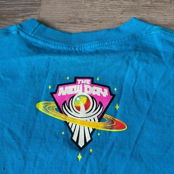 The New Day WWE Wrestling tee in Blue unicorn t-shirt 
Men XL measures 23x29 - Picture 4 of 5